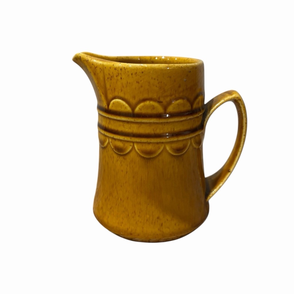Vintage 1970s Homer‎ Laughlin Golden Harvest Creamer Pitcher 4 1/4" Tall MCM